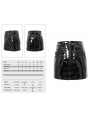 Black Sexy Gothic Latex Mini Skirt