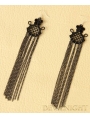 Black Lace Chain Tassel Gothic Earrings