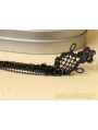 Black Lace Chain Tassel Gothic Earrings