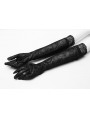 Black Daily Wear Vintage Pattern Gothic Gloves for Women