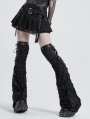 Black Gothic Punk Decadent Shabby Leg Sleeve for Women