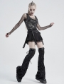 Black Gothic Punk Decadent Shabby Leg Sleeve for Women