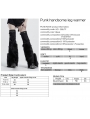 Black Gothic Punk Handsome Faux Fur Leg Warmer Sleeve for Women