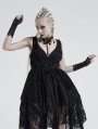Black Gothic Daily Wear Lace Gloves for Women