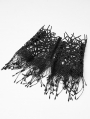 Black Gothic Vine Gloves Neck Cover Three-Piece Set for Women
