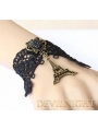 Eiffel Tower Accessories Black Lace Pendant Vinatge Bracelet