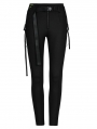 Black Gothic Punk Slim Daily Wear Legging for Women