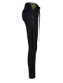 Black Gothic Punk Slim Daily Wear Legging for Women