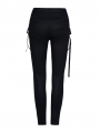 Black Gothic Punk Slim Daily Wear Legging for Women