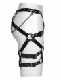 Black Gothic Sexy PU Leather Harness Thigh Sock Garter