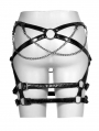 Black Gothic Sexy PU Leather Harness Thigh Sock Garter