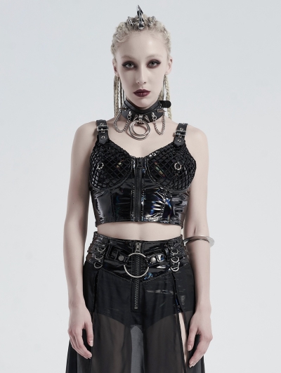 Black Street Fashion Gothic Grunge Corset Top for Women 