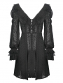 Black Vintage Gothic Dot Chiffon Dress Coat for Women