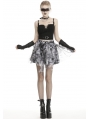 Black Gothic Punk Grunge Decadent Irregular Mini Skirt