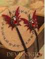 Vampire Gothic Butterfly Pendant Earrings