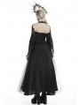Black Vintage Gothic Strapless Gorgeous Maxi Prom Party Dress