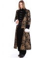 Gold Printing Pattern Gothic Swallow Tail Long Coat for Men