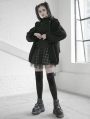 Black and White Street Fashion Grunge Gothic Plaid Gauze Mini Skirt