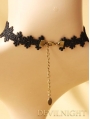 Dark Queen of Black Lace Vintage Gothic Necklace