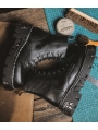 Black Gothic Punk Platform Mid-Calf Boots for Men