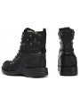 Black Gothic Punk Skull Mid-Calf Boots for Men