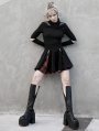 Black and Red Plaid Street Fashion Gothic Grunge Punk Short Skirt