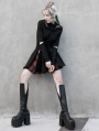 Black and Red Plaid Street Fashion Gothic Grunge Punk Short Skirt