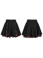 Black and Red Plaid Street Fashion Gothic Grunge Punk Short Skirt