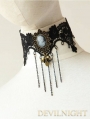 Black Lace Victorian Pendant Gothic Necklace