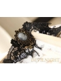 Black Lace Victorian Pendant Gothic Necklace