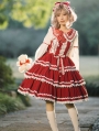 Black / Red / Blue Infanta Lace Applique Sweet Lolita JSK Dress