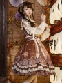 Brown / White / Black Chinese Style Classic Lolita JSK Dress