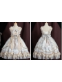 Brown / White / Black Chinese Style Classic Lolita JSK Dress