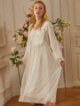 White Vintage Sweet Medieval Underwear Chemise Dress