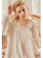 White Vintage Medieval Lace Underwear Chemise Dress