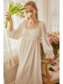 White Vintage Medieval Sweet Simple Underwear Chemise Dress