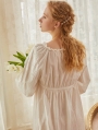 White Vintage Medieval Sweet Simple Underwear Chemise Dress
