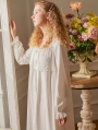 White Sweet Medieval Underwear Chemise Dress