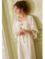 White Vintage Medieval Simple Underwear Chemise Dress
