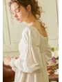 White Vintage Medieval Underwear Chemise Dress