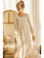 White Vintage Sweet Medieval Chiffon Underwear Chemise Dress