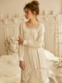 White Vintage Sweet Medieval Chiffon Underwear Chemise Dress