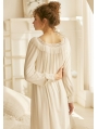 White Vintage Sweet Medieval Chiffon Underwear Chemise Dress