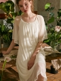 White Simple Vintage Medieval Chiffon Underwear Chemise Dress