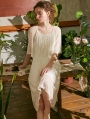 White Simple Vintage Medieval Chiffon Underwear Chemise Dress