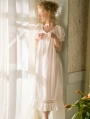 White Sweet Medieval Puff Sleeve Underwear Chemise Dress