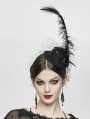 Black Gothic Party Flower Hat Headdress