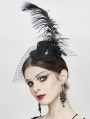 Black Gothic Party Flower Hat Headdress