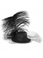 Black Gothic Party Flower Hat Headdress