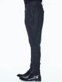 Black Vintage Jacquard Gothic Long Pants for Men